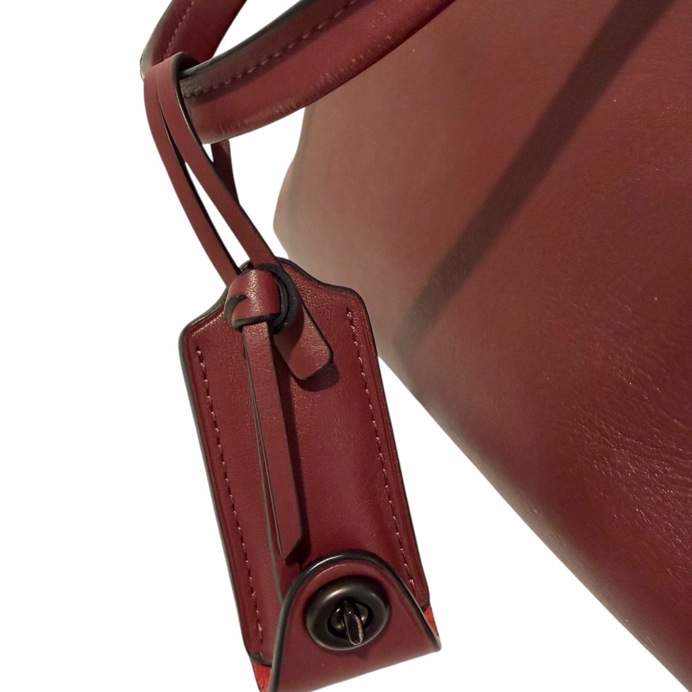 Coach Cooper Carryall Burgundy Oxblood Leather Bag Luxe Style 22821 - Picture 8 of 13